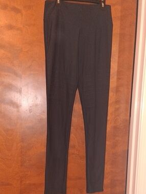 Pink Rose Black Leggings